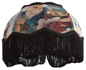 Stoffen lampenkap bloemen dessin met witte binnenkant 31,5/15/14 - Heritage