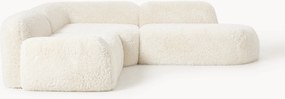Modulaire teddy hoekbank Wolke (4-zits) met chaise longue