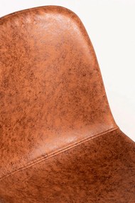 Set 4 Black Teok Kunstlederen Stoelen