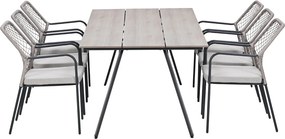 Garden Impressions Ross tuinset sand 7-delig - Braga tuintafel 220x100 cm