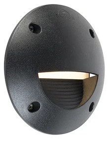 Moderne buiten wandspot zwart incl. LED IP65 - Leti Modern IP65 Buitenverlichting rond