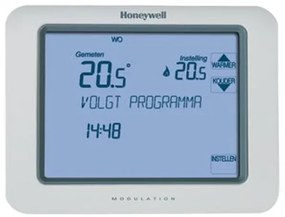 Honeywell Chronotherm klokthermostaat touch modulation met touchescreenbediening 7 31°C powerstealing zonder batterij wit TH8210M1003