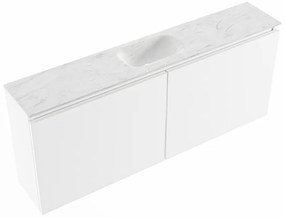 Mondiaz Ture DLux toiletmeubel 120cm talc met wastafel opalo midden zonder kraangat