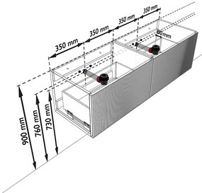 Mondiaz Kurve-dlux 140cm badmeubel dusk met 2 lades en wastafel stor small dubbel 2 kraangaten lava