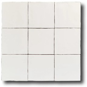 Hoogglans Handvorm Wandtegel 13x13 Cm Baltimore Glans Wit RBT64