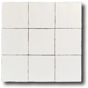Hoogglans Handvorm Wandtegel 13x13 Cm Baltimore Glans Wit RBT64