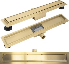 Lineaire afvoer Rea Neox brush gold 80