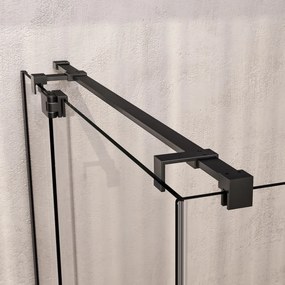 Brauer Stellar douchecabine met draaideur 140x80cm zwart mat