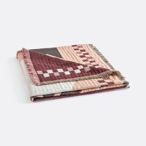 Jacquard plaid met franjes, ADRIAN
