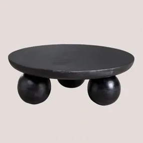 Salontafel In Mango Hout Cotia Gewoon Zwart - Sklum