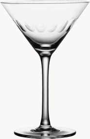Mondgeblazen kristallen martini glazen Lens, 2-delig