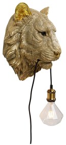 Kare Design Tiger Head Gouden Tijger Wandlamp