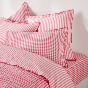 Katoenen seersucker kussensloop, COTTAGE FRAMBOISE