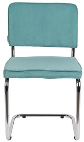Zuiver Ridge Rib Eetkamerstoel Rib Retro Blauw