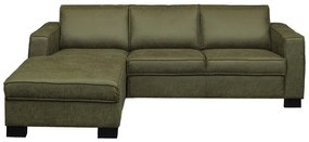 Loungebank - Shuffle - links - leer Dalton groen 14