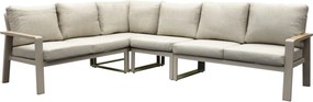 Lola hoek loungeset 4-delig aluminium latte zand