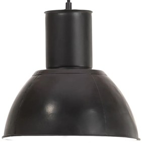 vidaXL Hanglamp rond 25 W E27 28,5 cm zwart