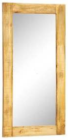 vidaXL Spiegel in massief houten lijst 120 x 60 cm