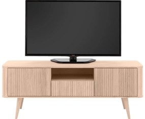 Goossens Tv Meubel Seppe, 2 deuren 1 lade 1 open vak 135 cm breed