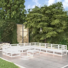 vidaXL 11-delige Loungeset massief grenenhout