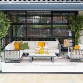 Garden Impressions Gabon hoek loungeset 4-delig - taupe