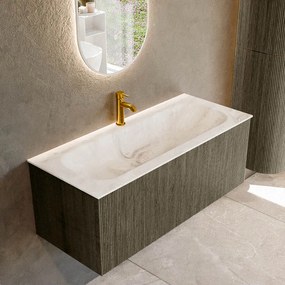 Mondiaz Kurve-dlux 110cm badmeubel shadow met 1 lade en wastafel big medium midden 1 kraangat frappe
