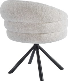 Moderne Draaibare Eetkamerstoel Beige