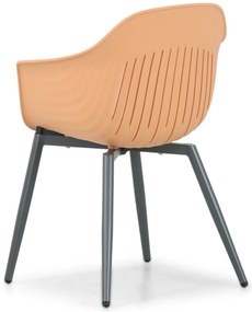 Tuinstoel Kunststof Oranje Lifestyle Garden Furniture Lissabon