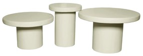 Starfurn Maya Sand Beige Bijzettafels Rond Set Van 3