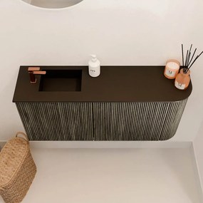 Mondiaz Joya 90cm toiletmeubel ronding rechts shadow met wastafel faye links 1 kraangat urban