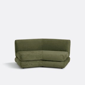 Omvormbare 2-zitsbank in dik fluweel, HOOVER