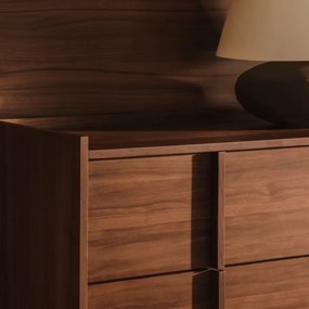 Kave Home Onix Walnoot Ladenkast Japandi - 100x50x78cm.