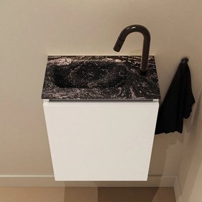 Mondiaz Ture DLux toiletmeubel 40cm talc met wastafel lava links met kraangat