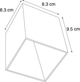 Design opbouwspot koper GU10 50mm - Qubo