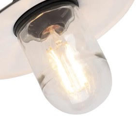 Smart buiten wandlamp zwart IP44 incl. WiFi A60 - Munich Industriele / Industrie / Industrial E27 IP44 Buitenverlichting rond