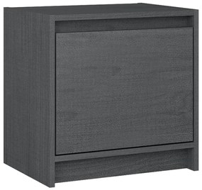 vidaXL Nachtkastje 40x30,5x40 cm massief grenenhout grijs