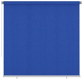 vidaXL Rolgordijn voor buiten 240x230 cm HDPE blauw