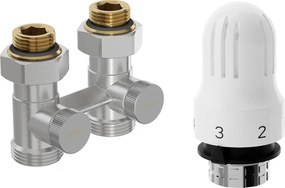 Mexen G04 thermostatische tweepijpset DN50, recht 1/2"x3/4", nikkel - W912-012-948-01