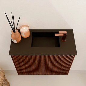 Mondiaz Joya 50cm toiletmeubel ruby met wastafel faye rechts 1 kraangat urban