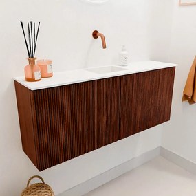 Mondiaz Joya 100cm toiletmeubel ruby met wastafel faye midden zonder kraangat talc
