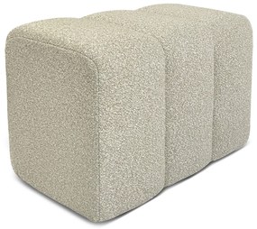 Halbankje Zachte Stof Naturel 72 Cm