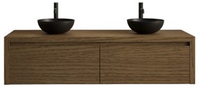 Gliss Design Ares badmeubel 120cm 2 lades castle brown zonder waskom