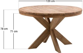 Goossens Eettafel Ines, Rond 120 x 120 cm