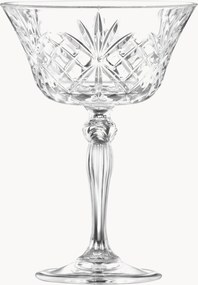 Kristallen champagneglazen Melodia, 6-delig