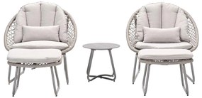 Garden Impressions Roswell loungestoelen - Fons bijzettafel Ø45x41 cm