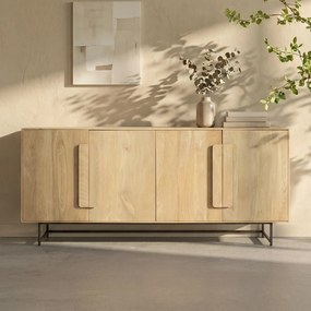 Modern Dressoir Licht Hout - 165x40x76cm.