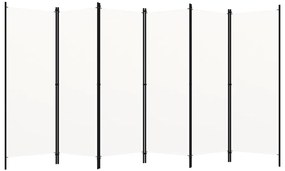 vidaXL Kamerscherm met 6 panelen 300x180 cm wit
