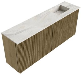 Mondiaz Joya DLux 100cm toiletmeubel dusk met wastafel faye rechts 1 kraangat ostra