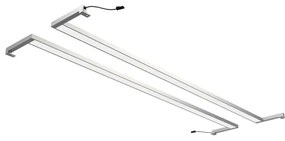 INK Verlichtingsbalk - 80x2x1cm - LED IP44 - 4200K - tbv Spiegel of Spiegelkast - Zilver 8302120