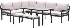 Garden Impressions Markus lounge dining set 4-delig links - desert sand